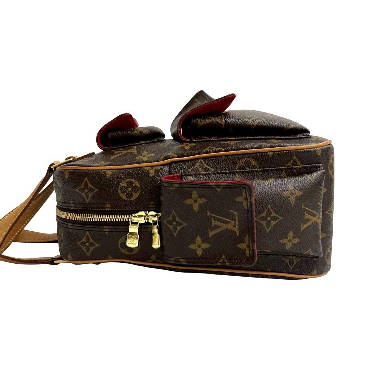 Louis Vuitton Vintage Excentri Cite Monogram Leather Mini Boston Bag Brown — view 5