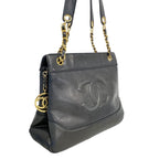 Chanel Chain Tote Lambskin Black Gold — view 2
