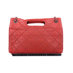 Chanel Quilted Turnlock 2.55 Red Lambskin Handbag — view 2