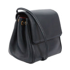 Dior Vintage Mini Leather Navy Shoulder Bag Gold — view 2