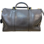 Chanel Caviar Leather Large Bowler Bag Travel Duffle Black CC Tote — view 7