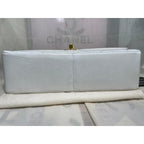 Chanel Diana Medium Single Flap Quilted Lambskin Bag White — view 7