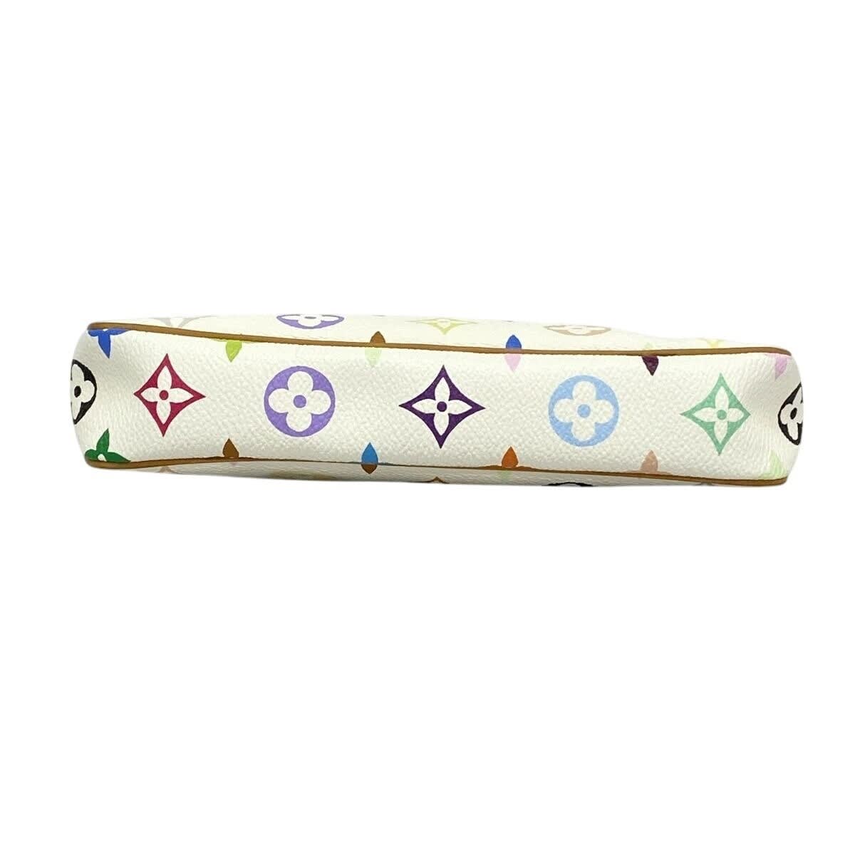 Louis Vuitton Monogram Multicolor Murakami Pochette Pouch Bag Accessories White — view 8