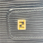 Fendi Epi Leather Agenda Pass Port Cover Case Notebook Black