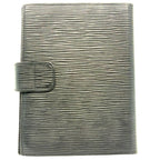 Fendi Epi Leather Agenda Pass Port Cover Case Notebook Black