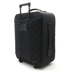 Chanel CC Quilted Nylon Luggage Carry-On Trolley Wheels Travel Bag