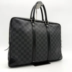 Louis Vuitton Damier Graphite Porto Document Voyage PM Bag Black — view 4