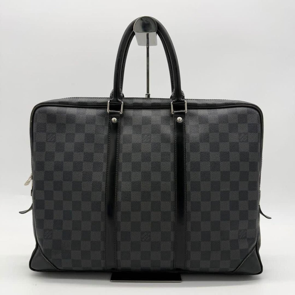 Louis Vuitton Damier Graphite Porto Document Voyage PM Bag Black — view 6