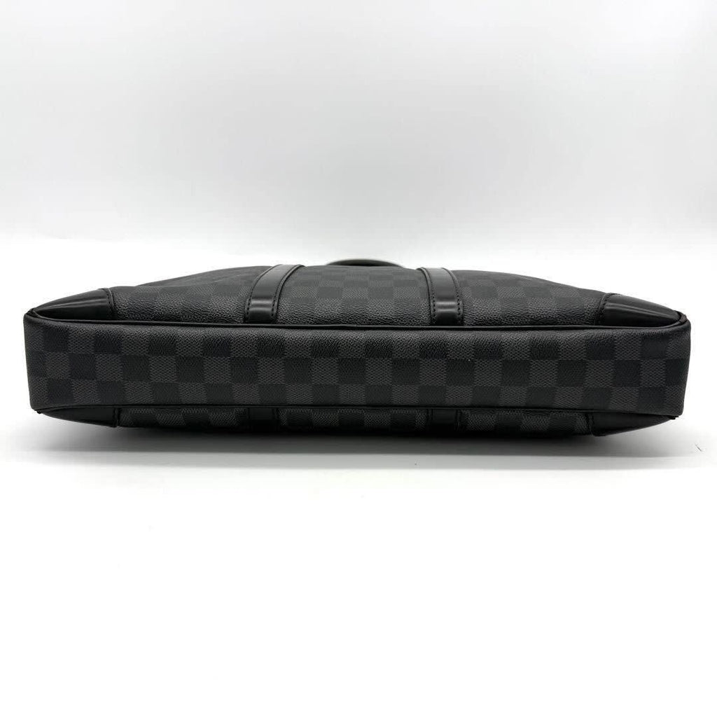 Louis Vuitton Damier Graphite Porto Document Voyage PM Bag Black — view 9