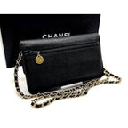 Chanel CC Classic Timeless Caviar Flap Wallet on Chain Purse Black Bag — view 6