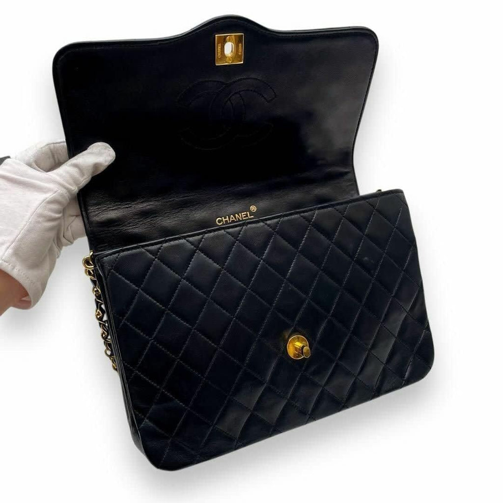 Chanel Vintage Quilted Lambskin Leather Shoulder Bag Chain — view 7