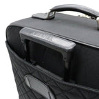 Chanel CC Quilted Nylon Luggage Carry-on Trolley Wheels Travel Bag — view 5