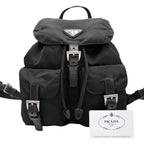 Prada Nylon Tessuto Backpack Saffiano Leather Shoulder Bag Purse Tote — view 6