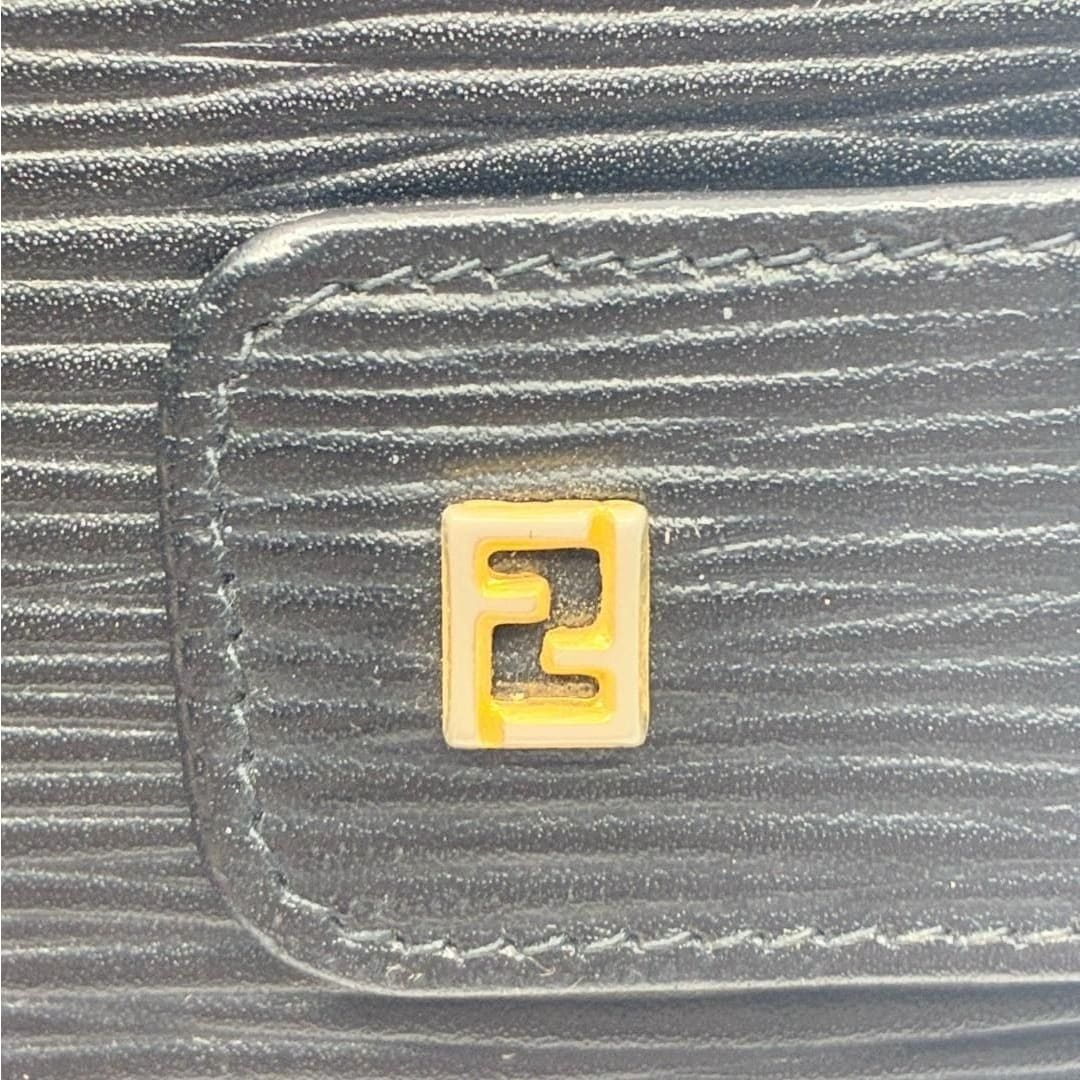 Fendi Epi Leather Agenda Pass Port Cover Case Notebook Black — view 4