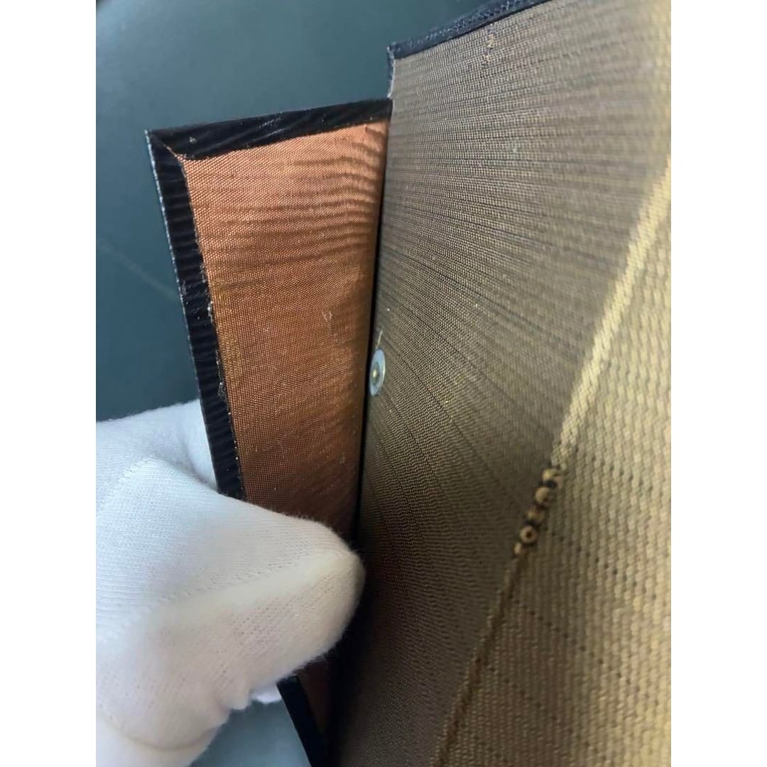Fendi Epi Leather Agenda Pass Port Cover Case Notebook Black