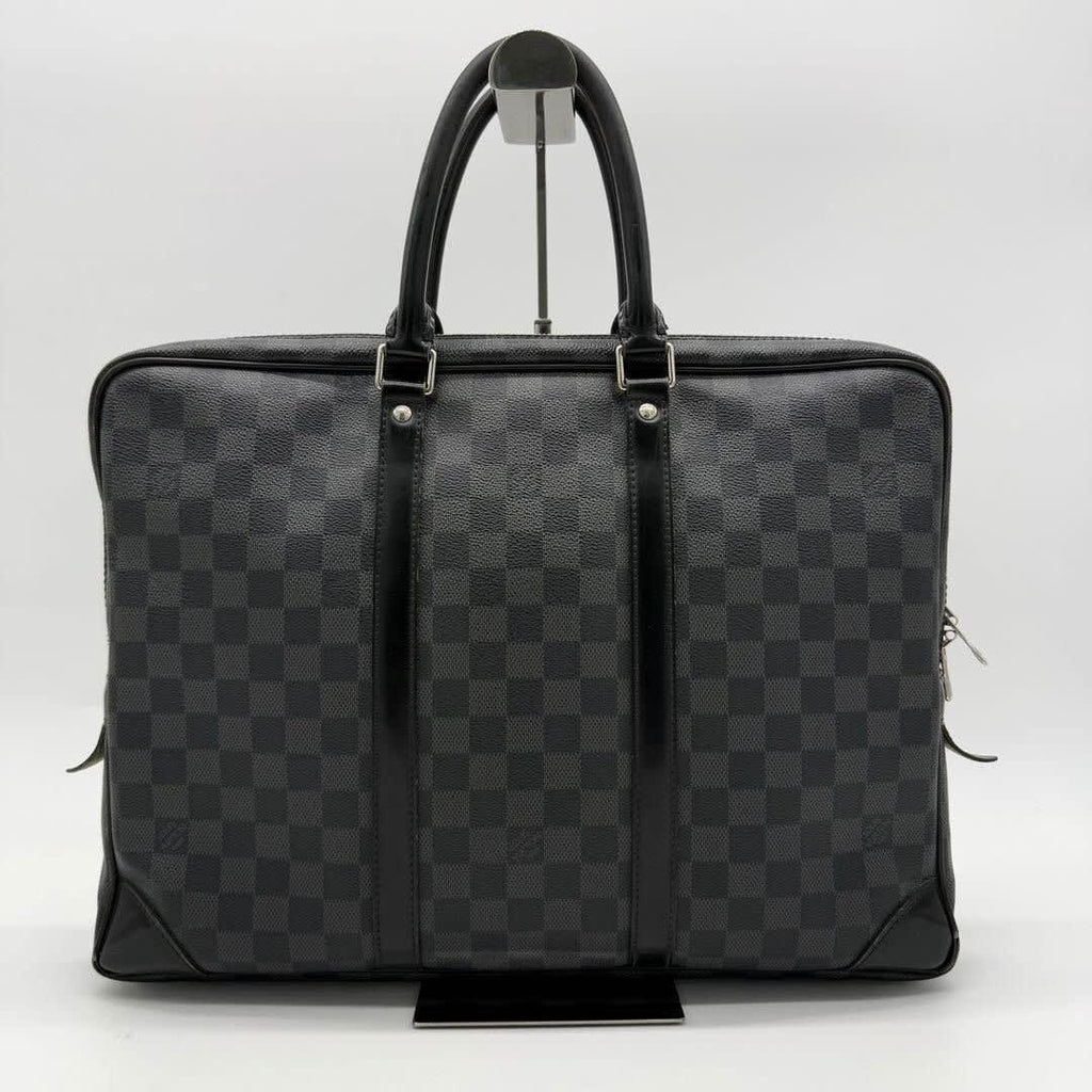 Louis Vuitton Damier Graphite Porto Document Voyage PM Bag Black — view 5