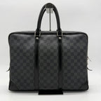 Louis Vuitton Damier Graphite Porto Document Voyage PM Bag Black — view 5