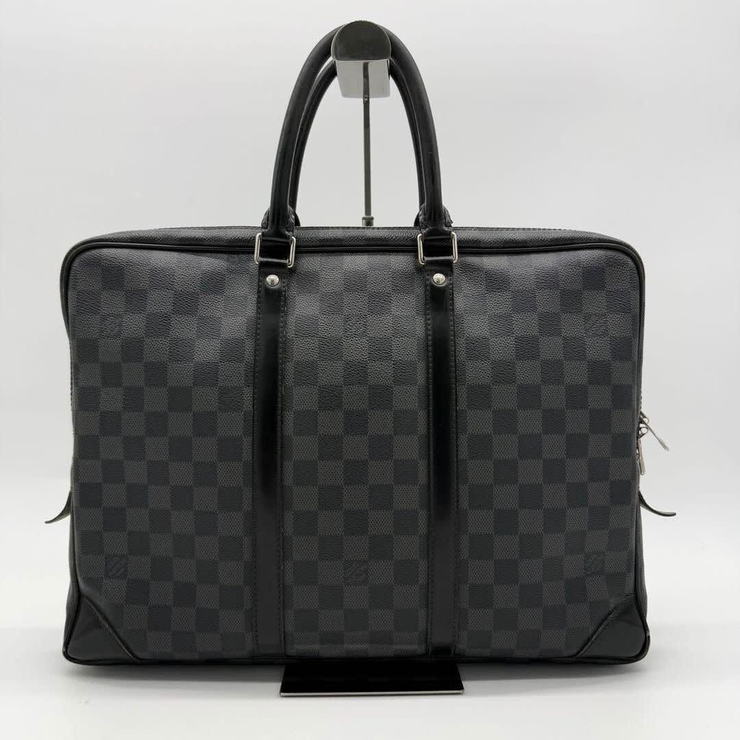 Louis Vuitton Damier Graphite Porto Document Voyage PM Bag Black — view 5
