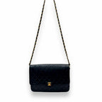 Chanel Vintage Quilted Lambskin Leather Shoulder Bag Chain