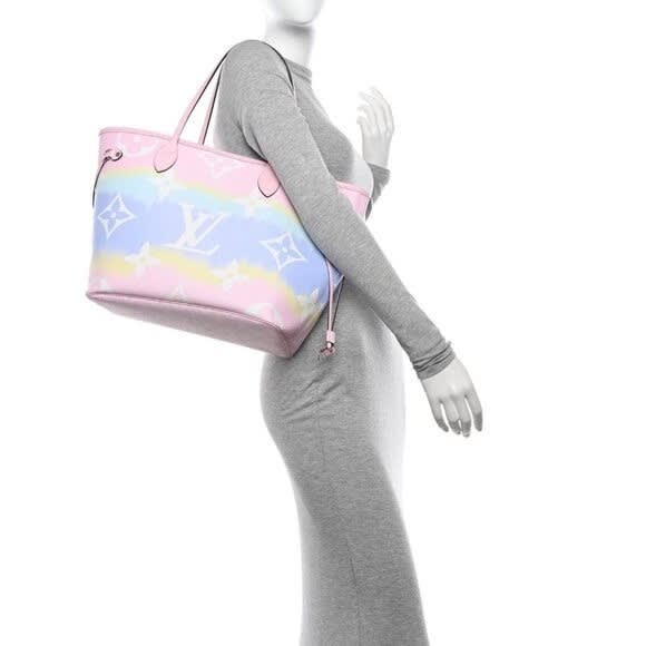 Louis Vuitton Neverfull Monogram Escale MM Tote Shoulder Bag Pastel — view 3