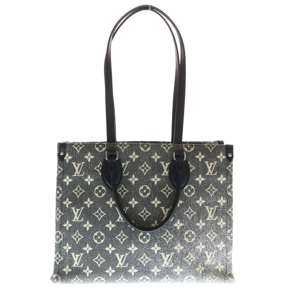 Louis Vuitton Monogram On The Go MM Denim Handbag Black