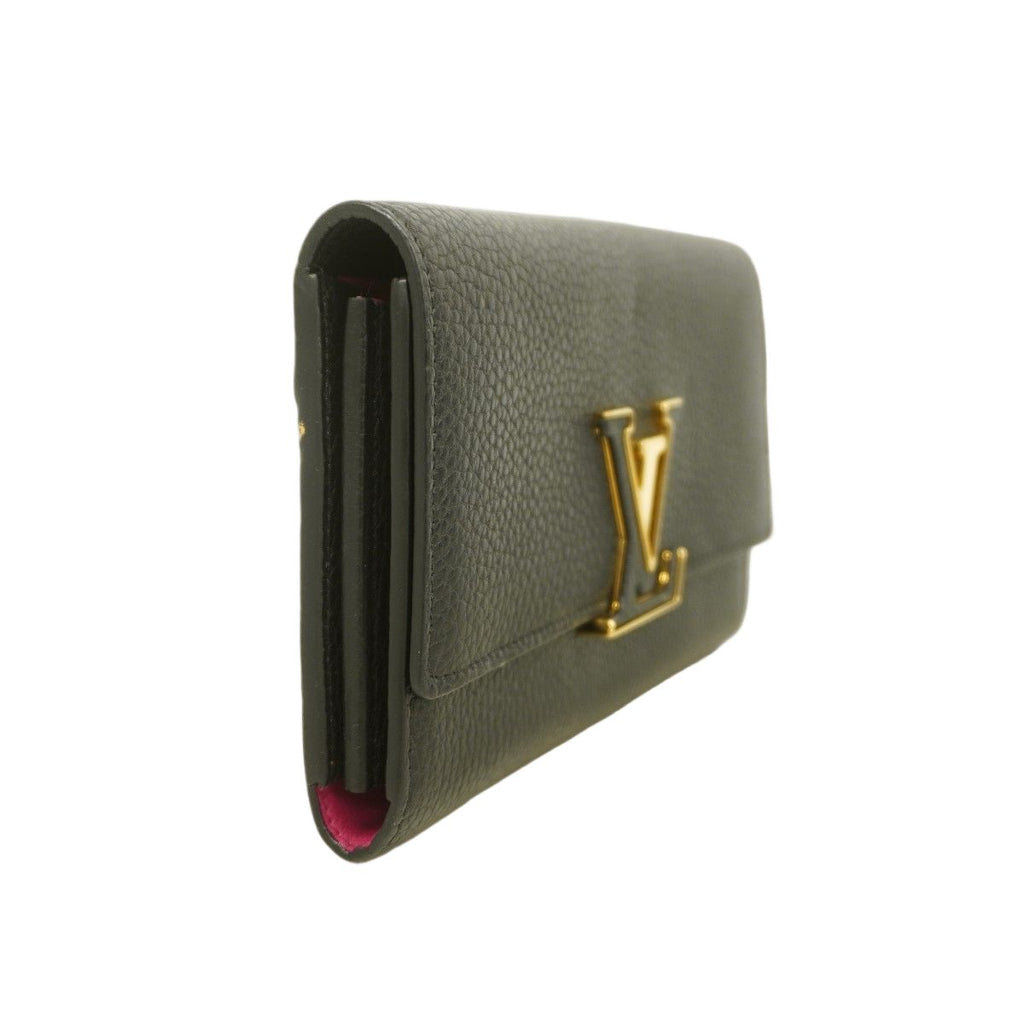 Louis Vuitton Wallet Taurillon Portefeuille Capucines Noir — view 2