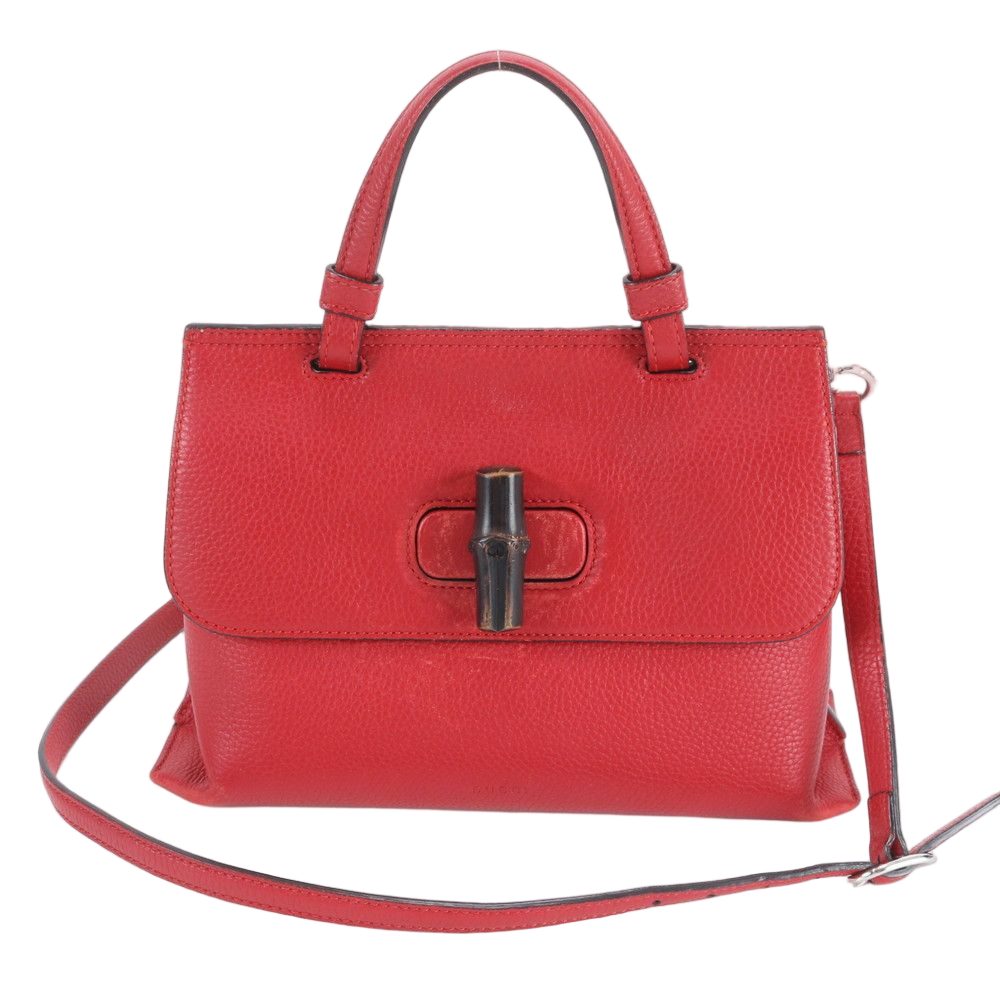 Gucci Bambu Daily Leather 2-Way Shoulder Bag Crossbody Hand