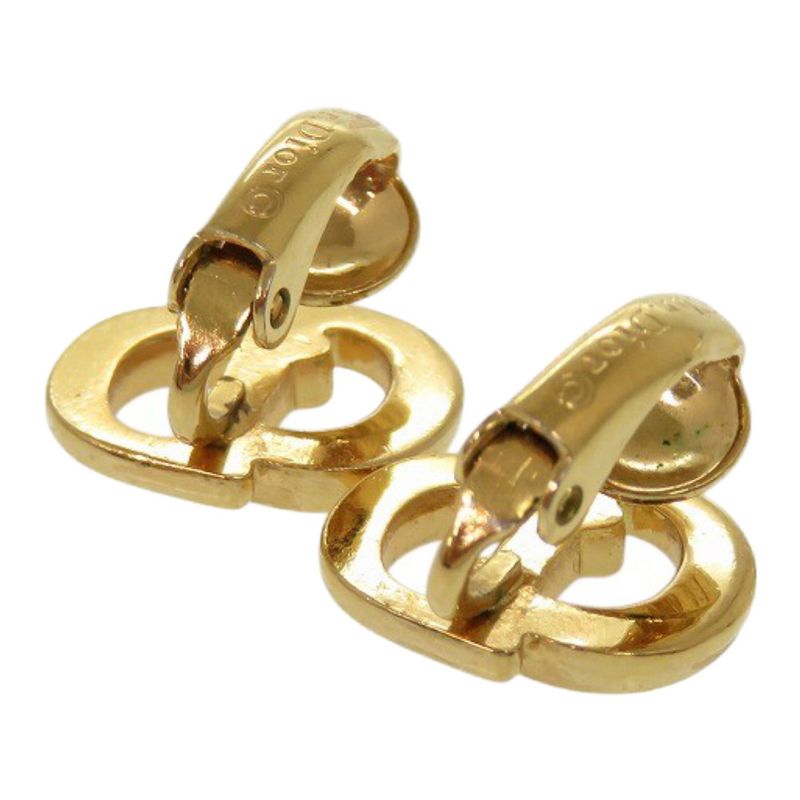 Dior CD Metal Gold Earrings 1110 — view 3