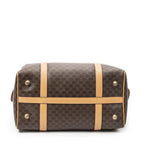 Celine Vintage Small Boston Brown Beige Macadam Canvas — view 6