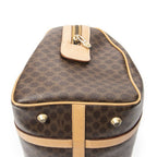 Celine Vintage Small Boston Brown Beige Macadam Canvas — view 7