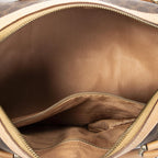 Celine Vintage Small Boston Brown Beige Macadam Canvas — view 9