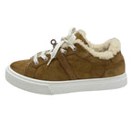 Hermes Day Sneakers Shoes Kelly Hardware Suede Shearling Brown — view 3