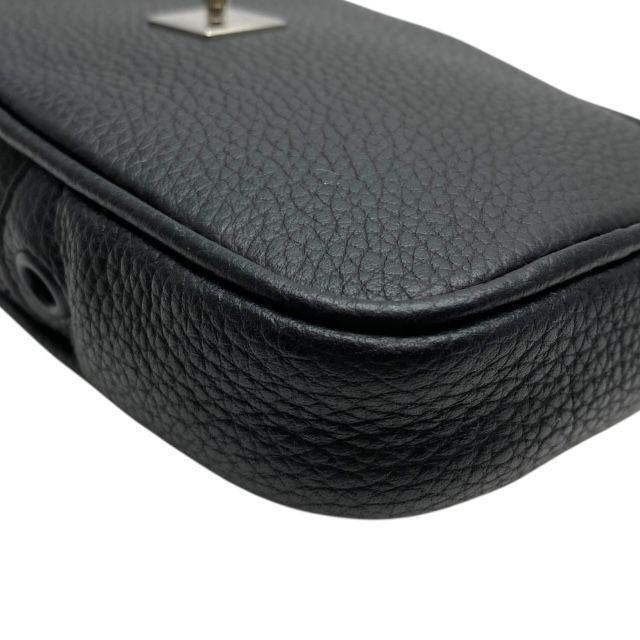 Christian Dior Pouch Small Bag Coin Case Leather Logo Black — view 3