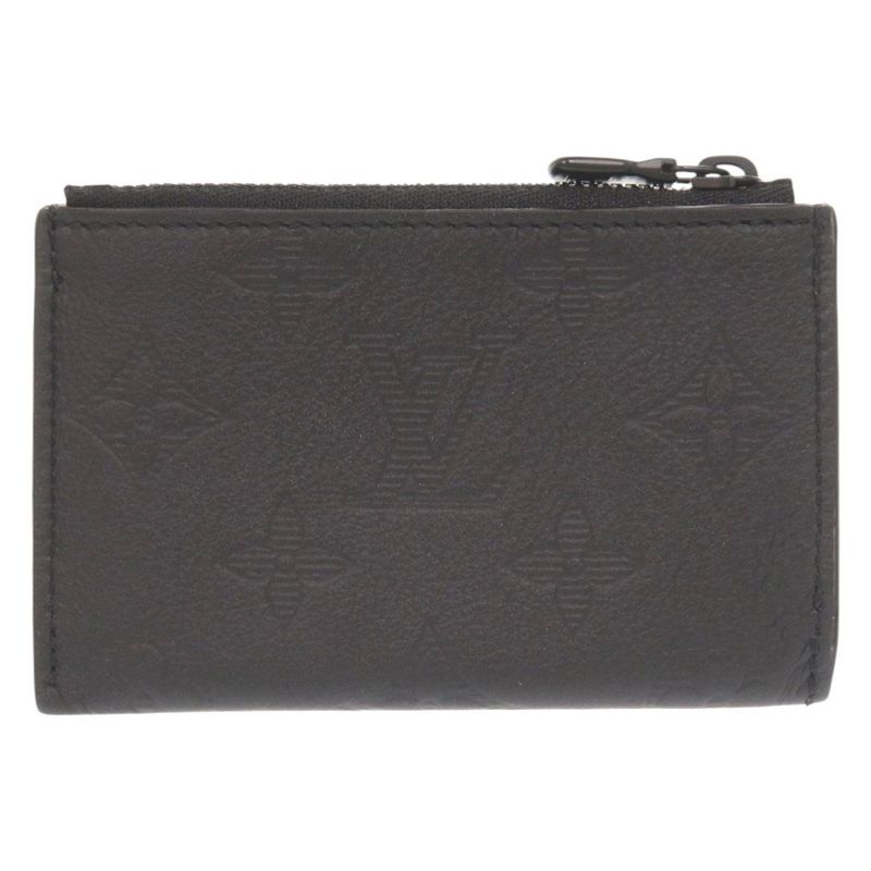 Louis Vuitton Coin Card Holder Monogram Shadow IC Chip Black Case — view 4