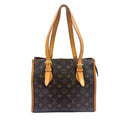 Louis Vuitton Popincourt Monogram Leather Brown Light Tote Gold