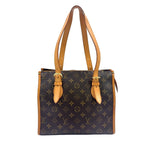 Louis Vuitton Popincourt Monogram Leather Brown Light Tote Gold