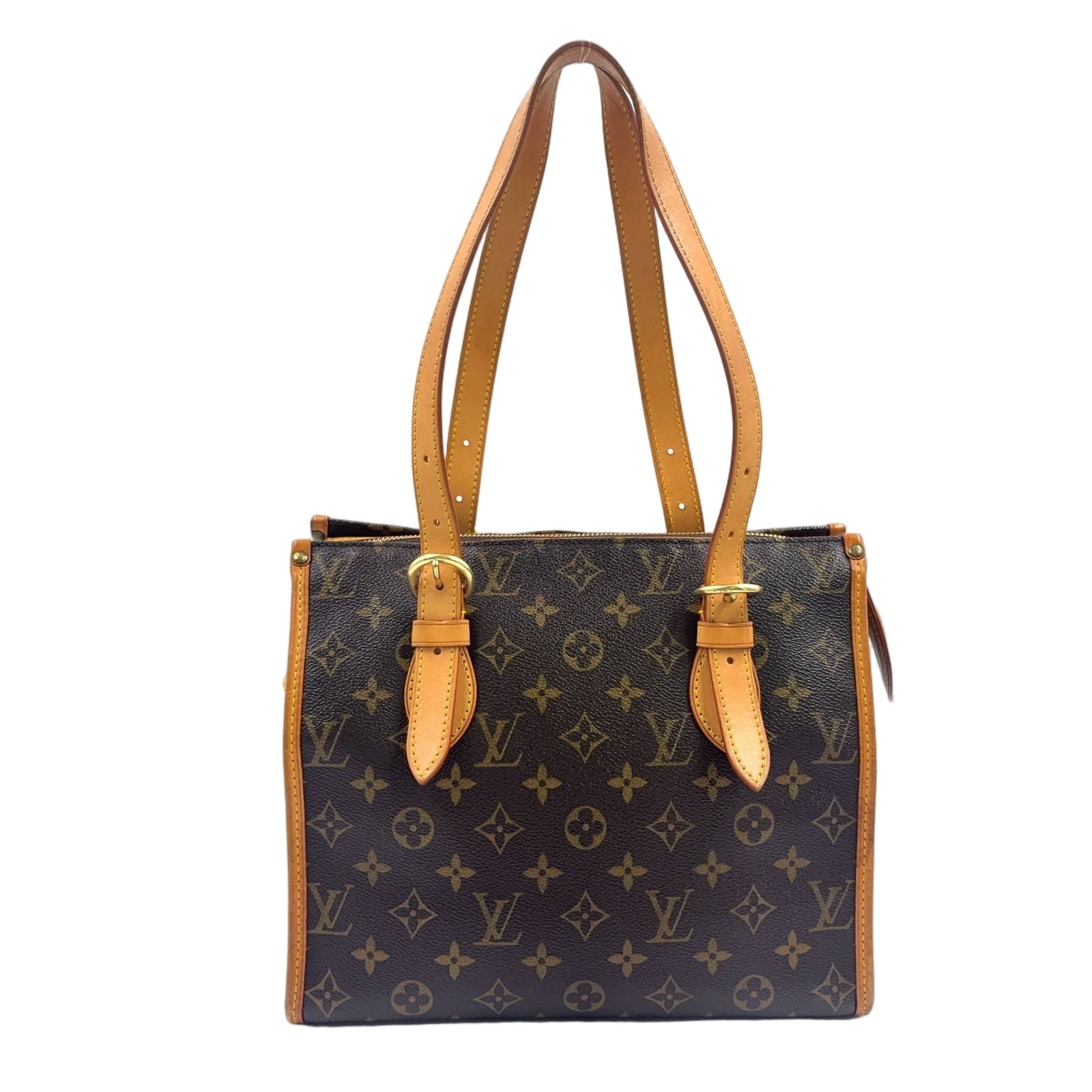Louis Vuitton Popincourt Monogram Leather Brown Light Tote Gold