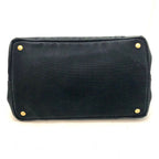 Prada Handbag Canvas Black Canapa Tote Travel Mothers Business — view 6