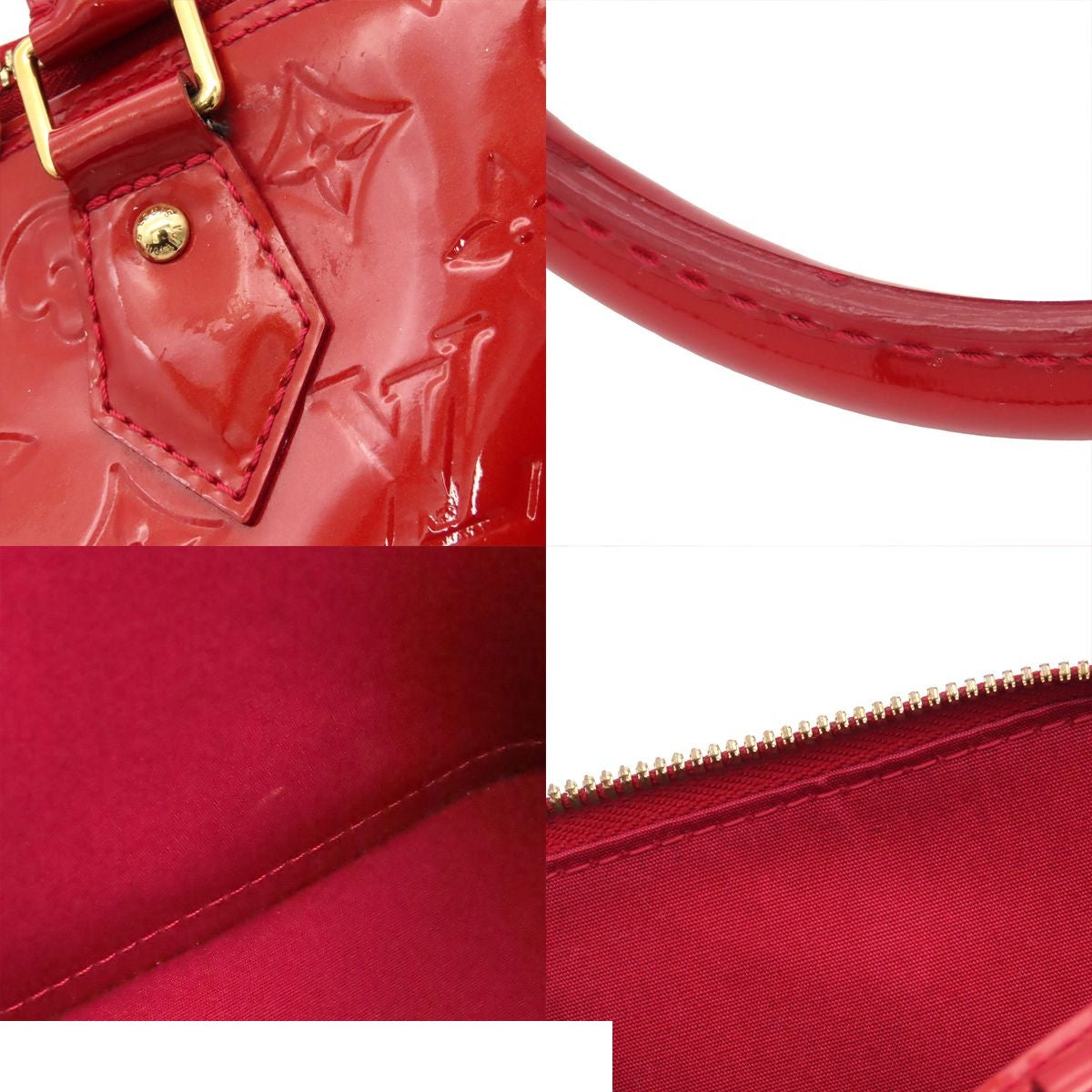 Louis Vuitton Alma PM Pomme D'amour Monogram Vernis Handbag — view 8