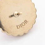 Dior Earrings Petit CD Baroque Gold Pink. White — view 3