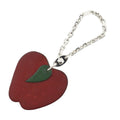 Hermes Apple Motif Key Holder Bag Charm Leather Red