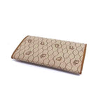Christian Dior Wallet Honeycomb Pattern Long Beige Brown Leather — view 3