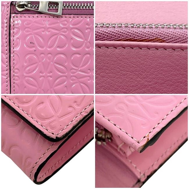 Loewe Folding Long Wallet with Pink Repeat Anagram 107.55 F11 — view 7