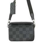 Louis Vuitton Shoulder Bag Damier Graphite Trio Black
