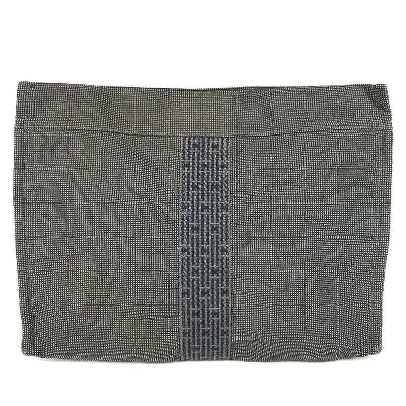 Hermes Pouch Her Line Cotton Gray