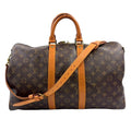 Louis Vuitton Keepall Bandouliere 45 Monogram Leather Brown Light Boston