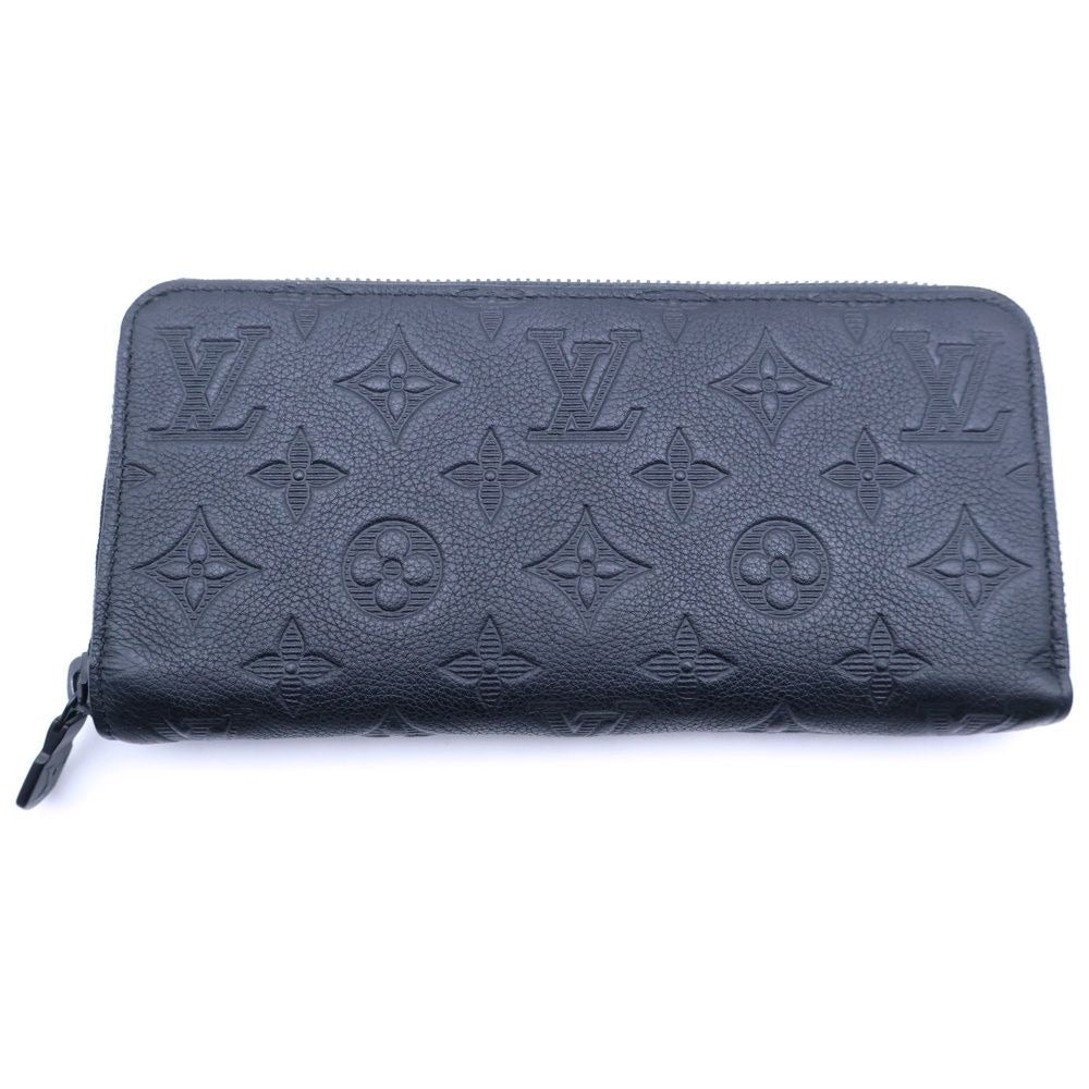 Louis Vuitton Amped Leather Zippy Wallet Horizontal Black