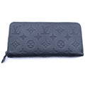 Louis Vuitton Amped Leather Zippy Wallet Horizontal Black