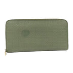 Loewe Repeat Anagram Round Zipper Long Wallet Leather Green C499 T12