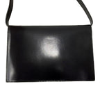 Celine Circle Logo Leather Shoulder Bag Vintage M13 Black — view 3